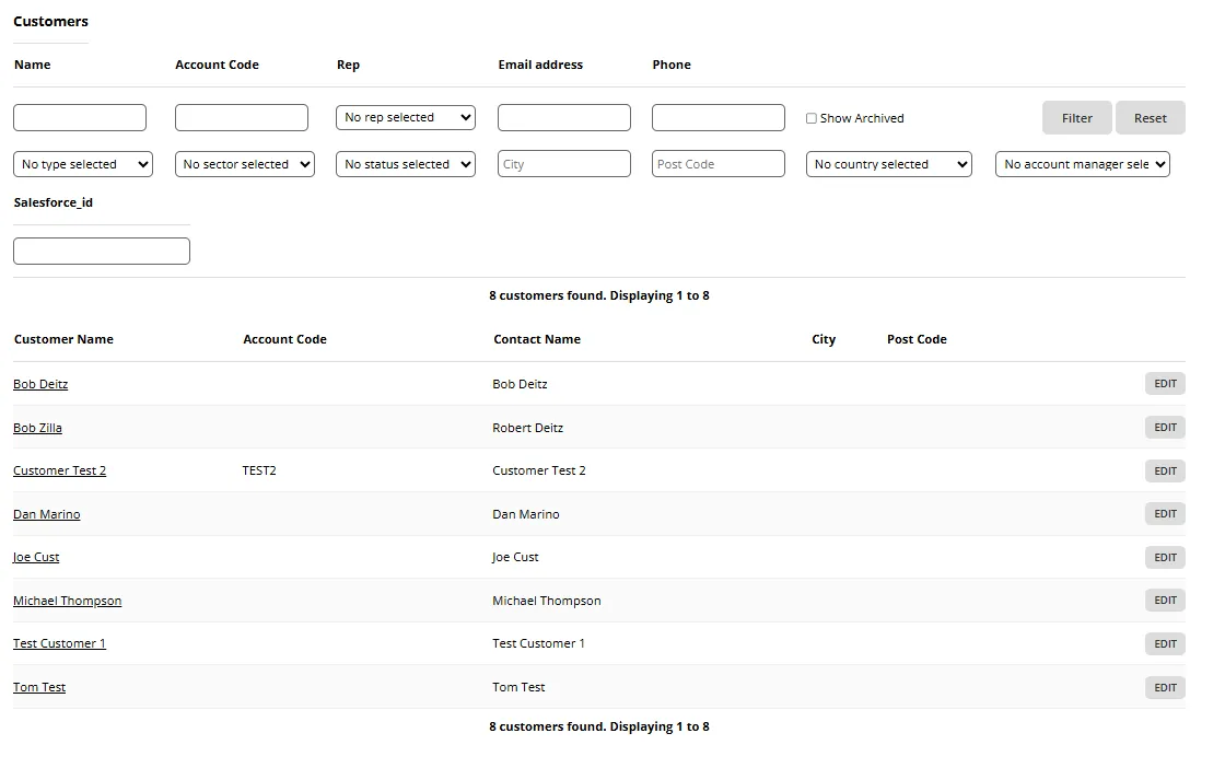 Customer Database